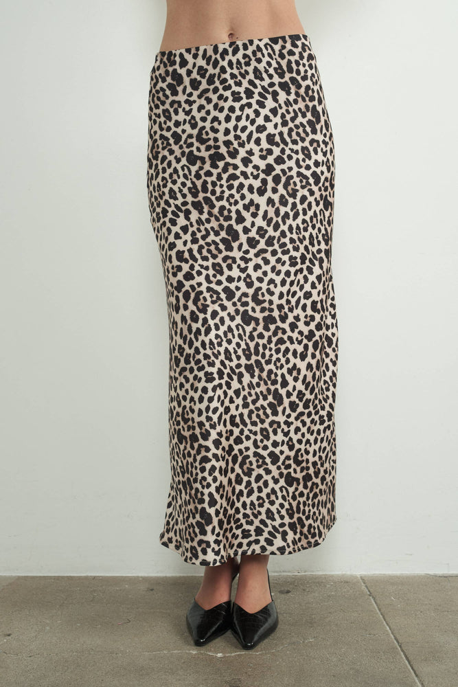 Always A Party Leopard Print Midi Skirt