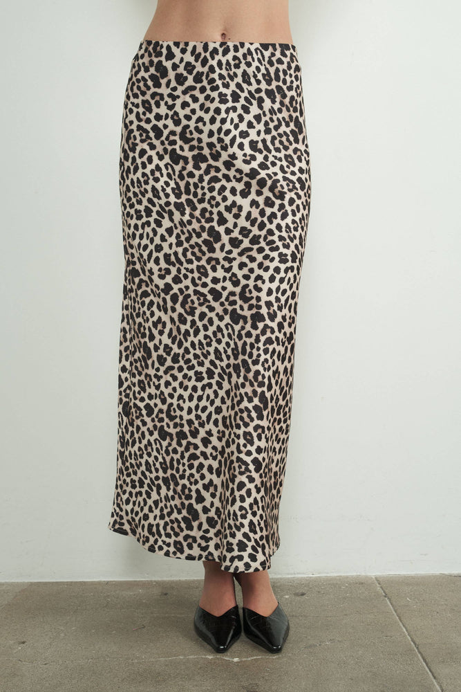 Always A Party Leopard Print Midi Skirt