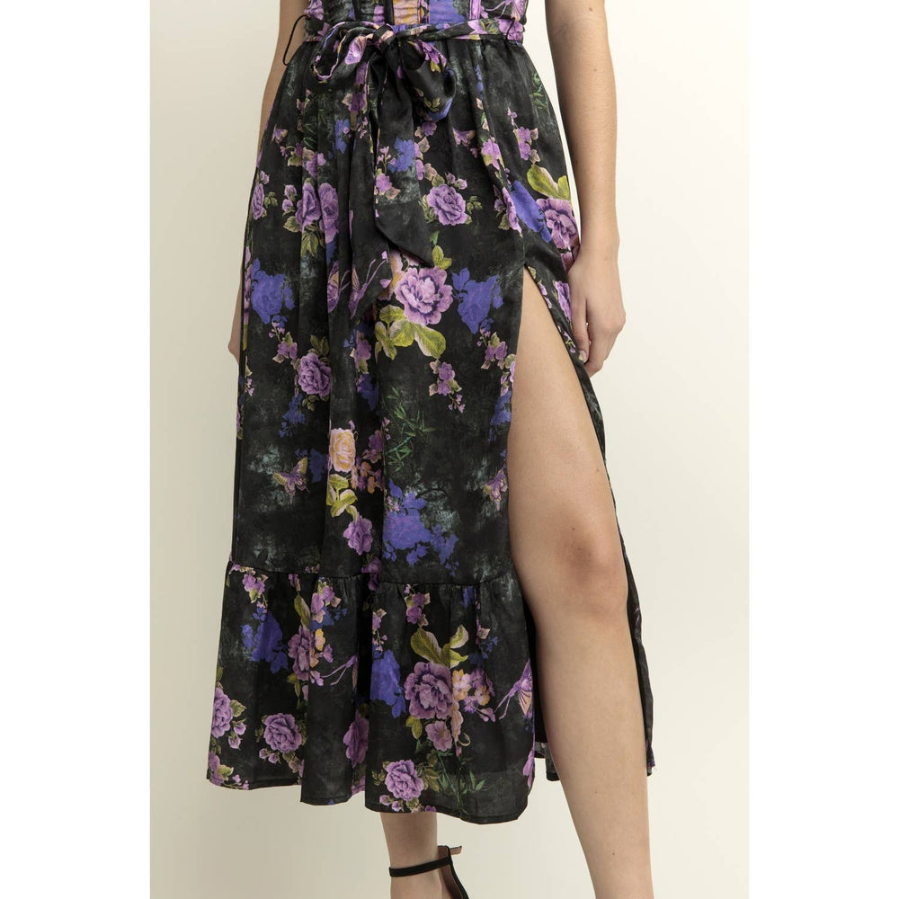 Evening Florals Corset Dress