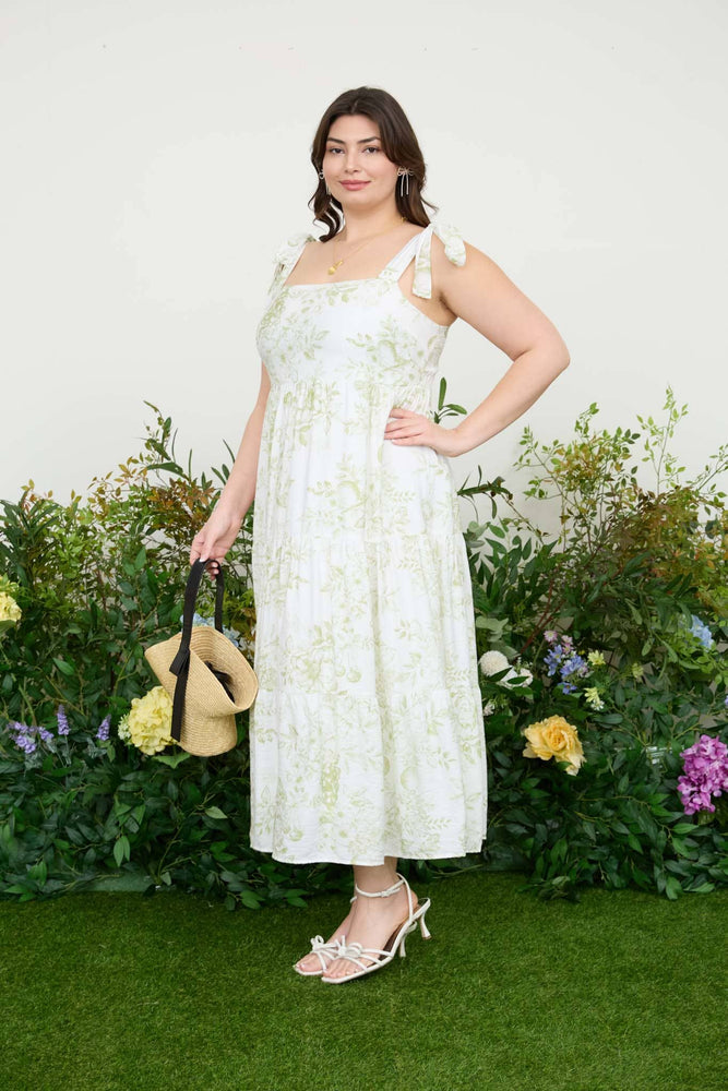 Plus Fruit Blossom Midi Dress