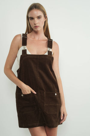 So Cute Overall Mini Dress