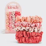 Satin Scrunchies 5pc Set - Cherry Blossom