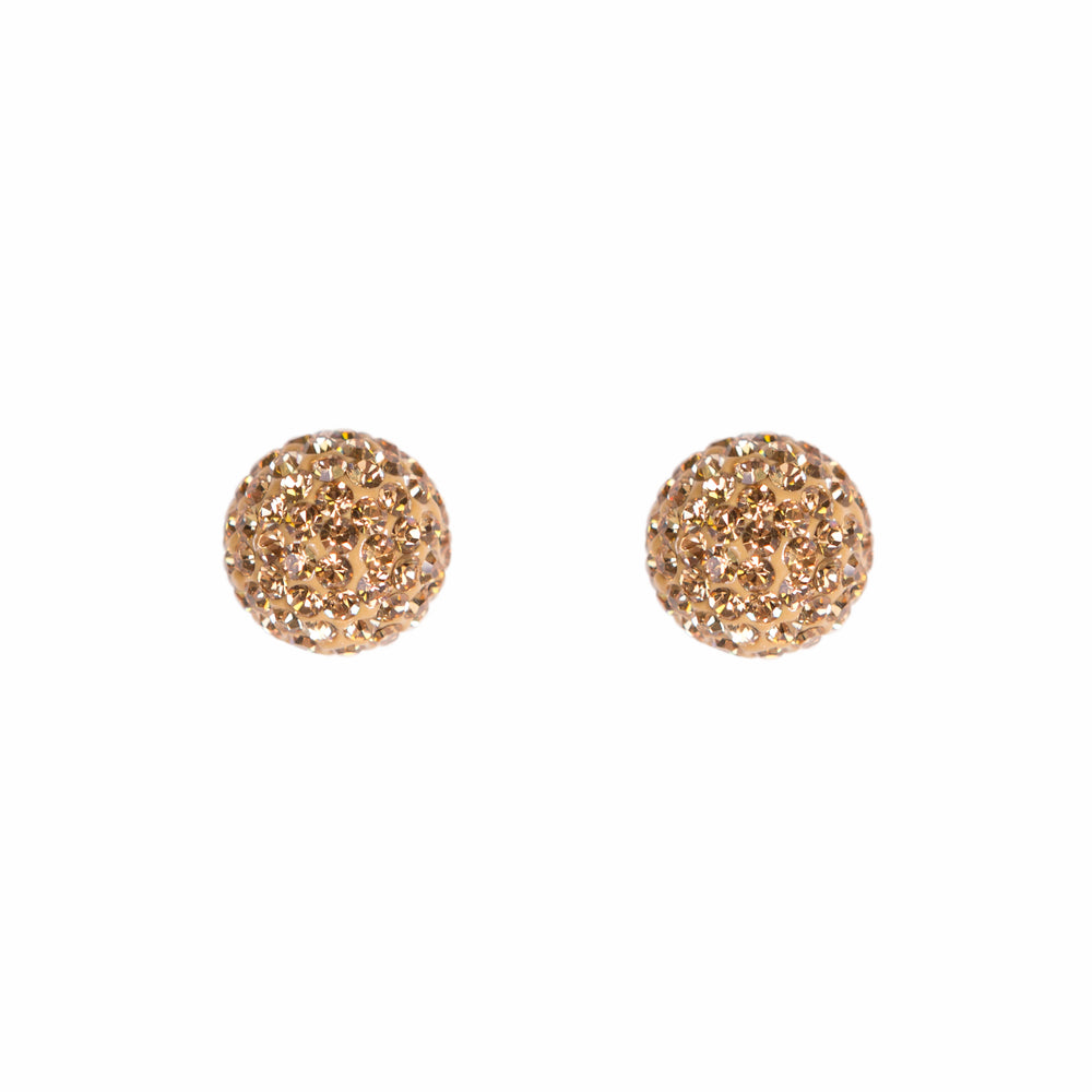 Park and Buzz radiance stud. Sparkle ball earrings. Hillberg and Berk. Canadian Brand. Glitter ball earrings. Gold sparkle earrings jewelry jewellery