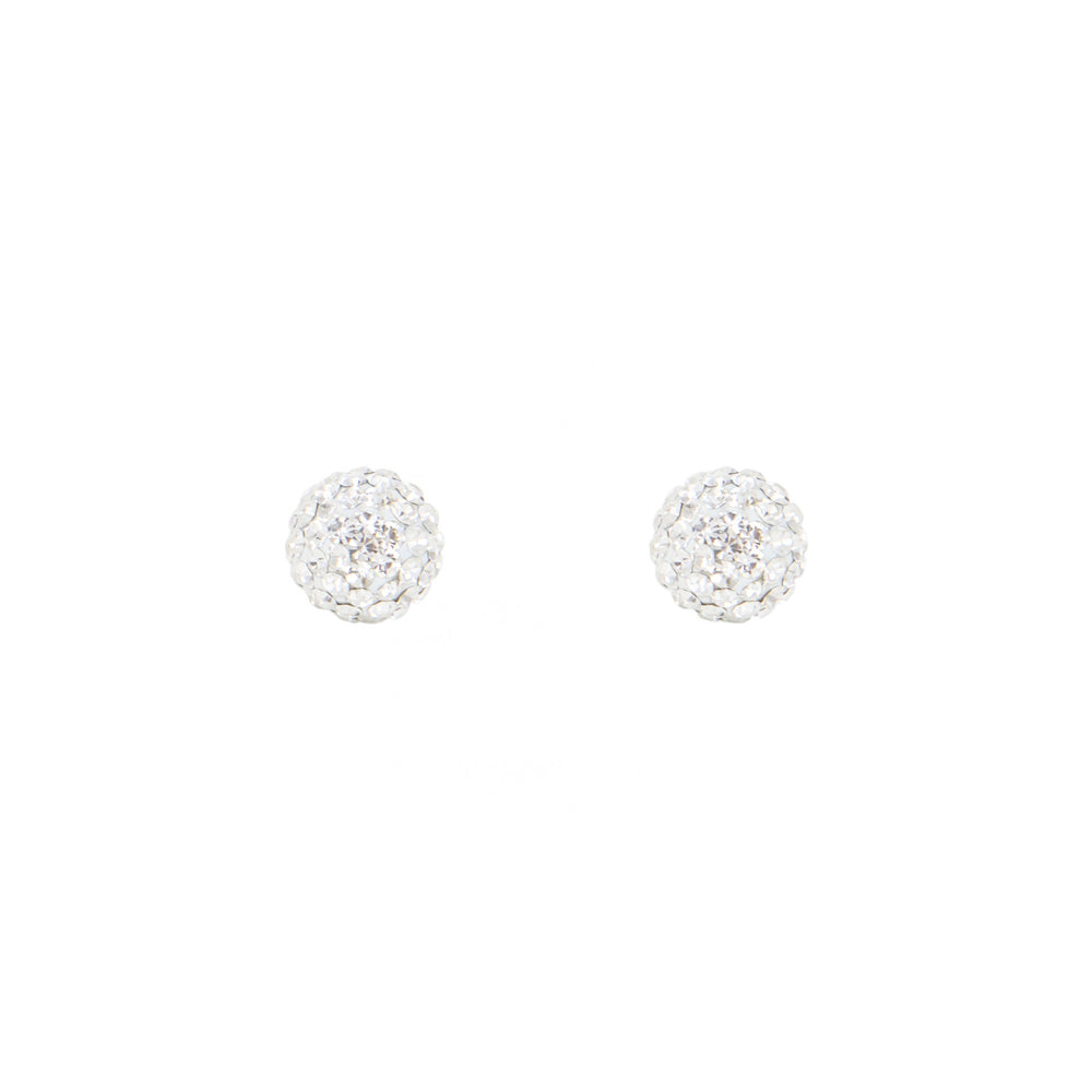 Park and Buzz radiance stud. Sparkle ball earrings. Hillberg and Berk. Canadian Brand. Glitter ball earrings. Silver sparkle earrings jewelry jewellery