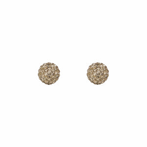 Park and Buzz radiance stud. Sparkle ball earrings. Hillberg and Berk. Canadian Brand. Glitter ball earrings. Gold sparkle earrings jewelry jewellery