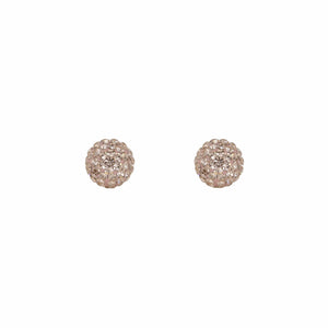 Park and Buzz radiance stud. Sparkle ball earrings. Hillberg and Berk. Canadian Brand. Glitter ball earrings. Rose Gold earrings jewelry jewellery