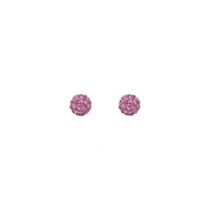 Park and Buzz radiance stud. Sparkle ball earrings. Hillberg and Berk. Canadian Brand. Glitter ball earrings. Bubblegum pink sparkle earrings jewelry jewellery. Valentines gift. 